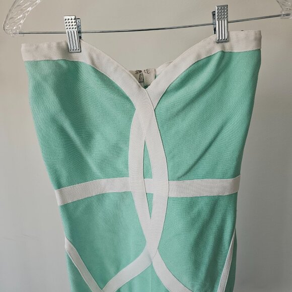Marciano Mint Bodycon Halter (w/Strap) Mini Dress - Picture 11 of 11